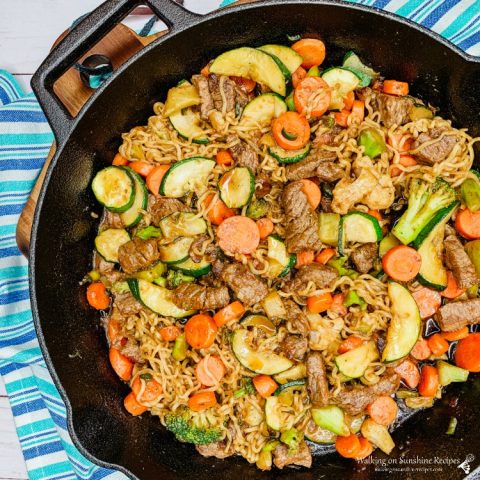 Easy Beef Ramen Stir Fry Walking On Sunshine Recipes