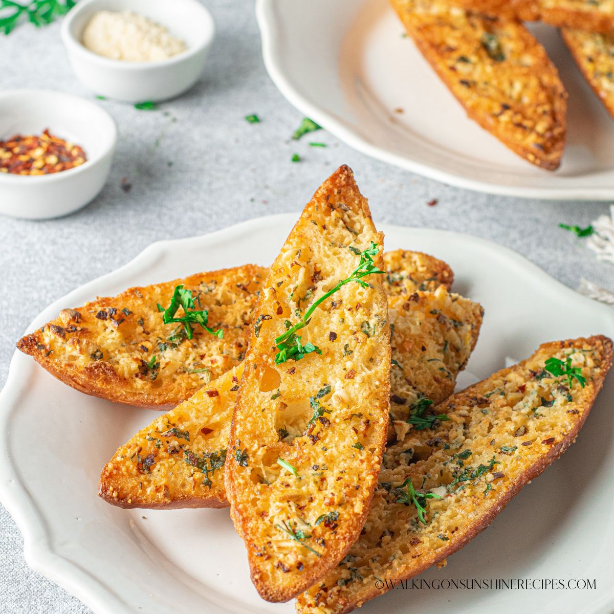 Air Fryer Garlic Bread Recipe Walking On Sunshine Recipes