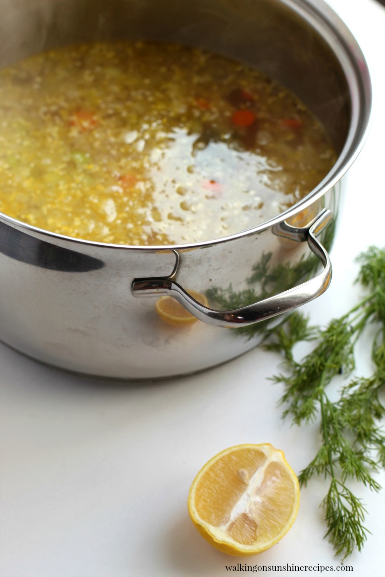 Chicken Soup - homemade, easy, delicious from Walking on Sunshine Recipes Chicken Soup in large stock pot
