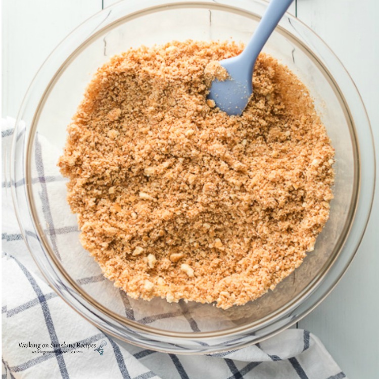 Mix Graham Cracker Crumbs with Melted Butter