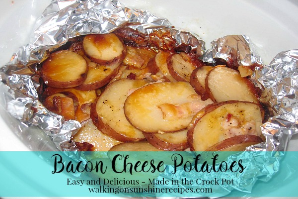 Bacon Cheese Potatoes made in the Crock Pot | Side Dish Recipe