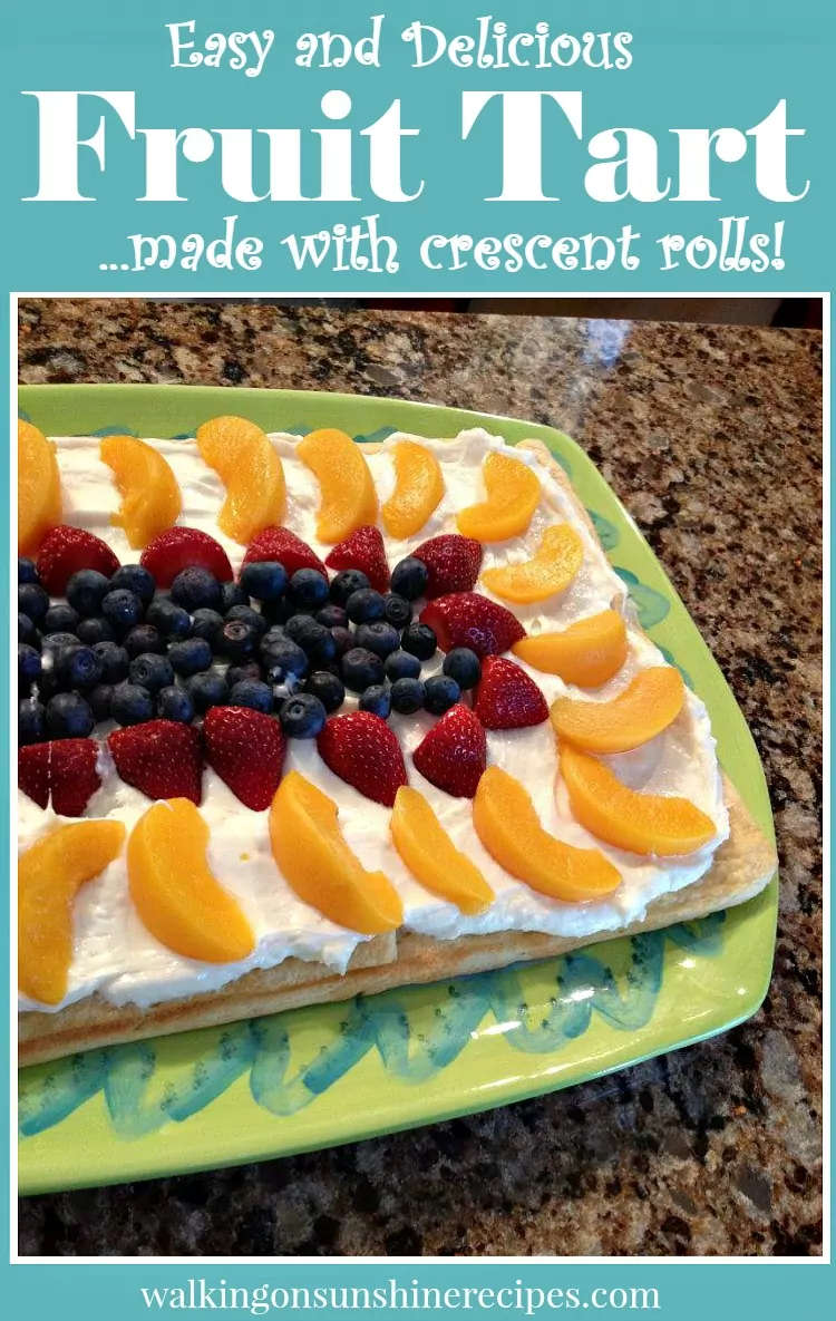 Crescent Rolls Fruit Tart is a quick and easy dessert to serve for your family and friends. 