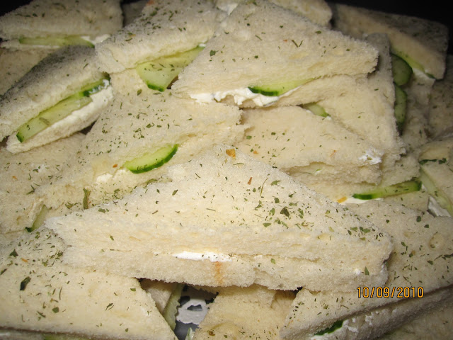 Cucumber Tea Sandwiches with onion chive cream cheese from Walking on Sunshine Recipes. 