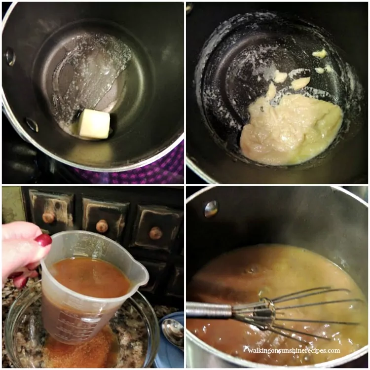 Step by Step photos for homemade gravy. 