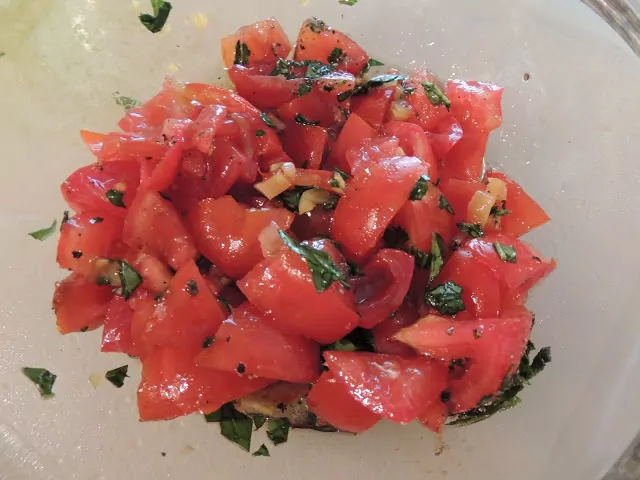 tomato salad for focaccia