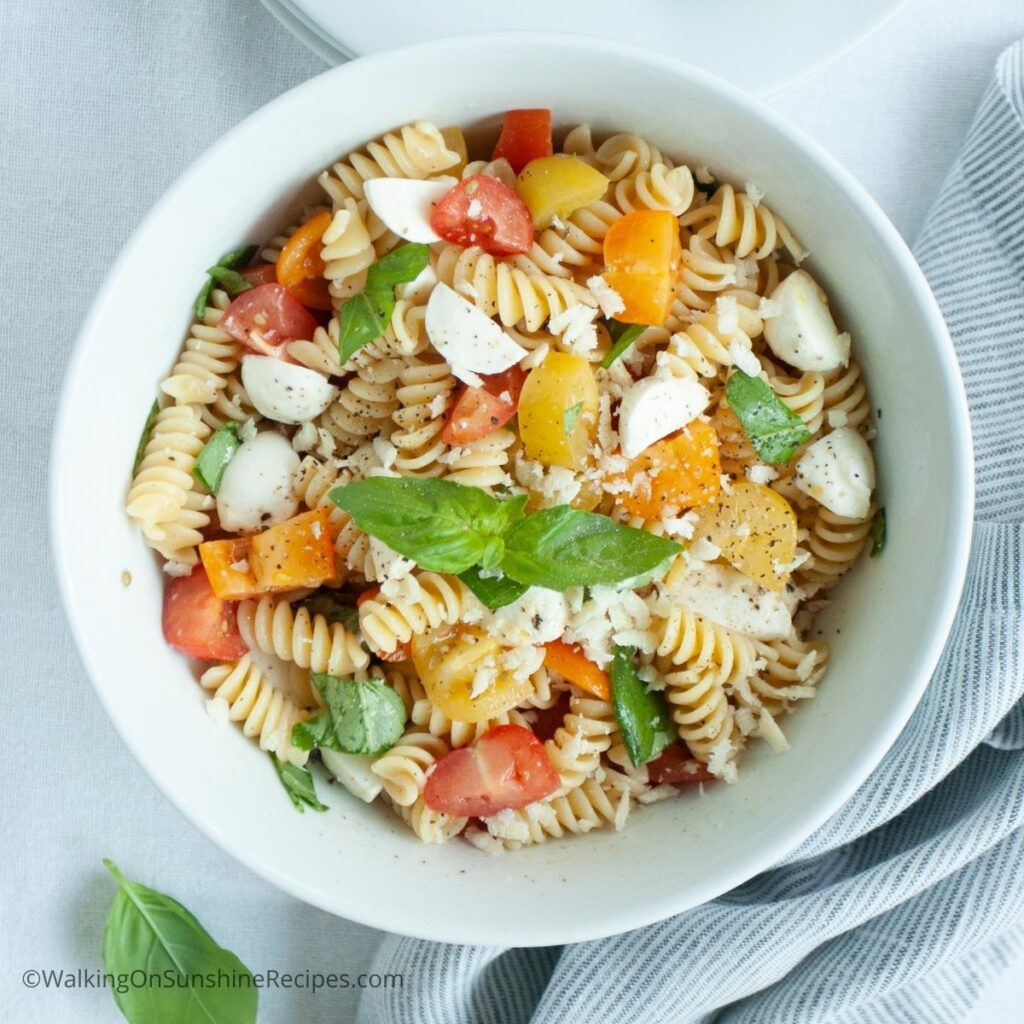 Fresh Tomatoes and Pasta Recipe - Walking On Sunshine Recipes