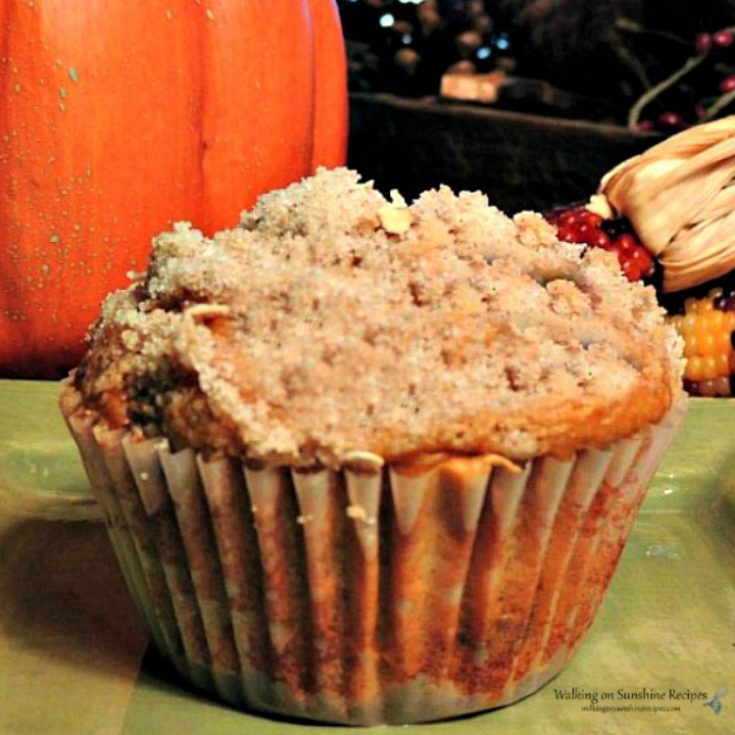 Pumpkin Muffins with Crumb Topping