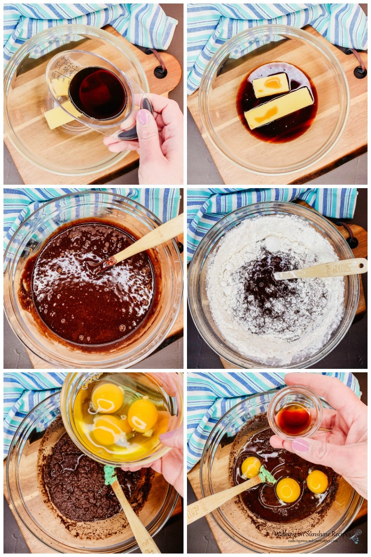 Step by Step Photos for Homemade Brownies with Coffee in the batter 