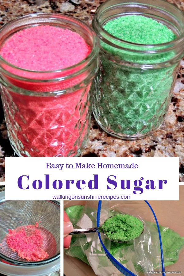 Homemade Colored Sugar isn't difficult to make and will help you save money. Perfect for all your baking needs all year long! 