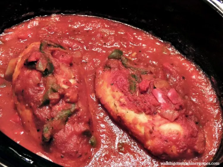 Chicken Cacciatore recipe that cooks in your slow cooker.