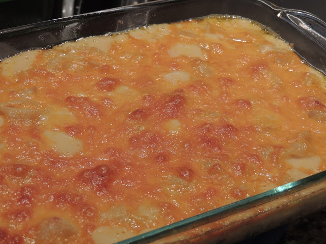 Homemade mac and cheese baked. 