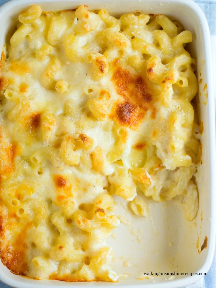 Homemade Mac and Cheese served from Walking on Sunshine Recipes
