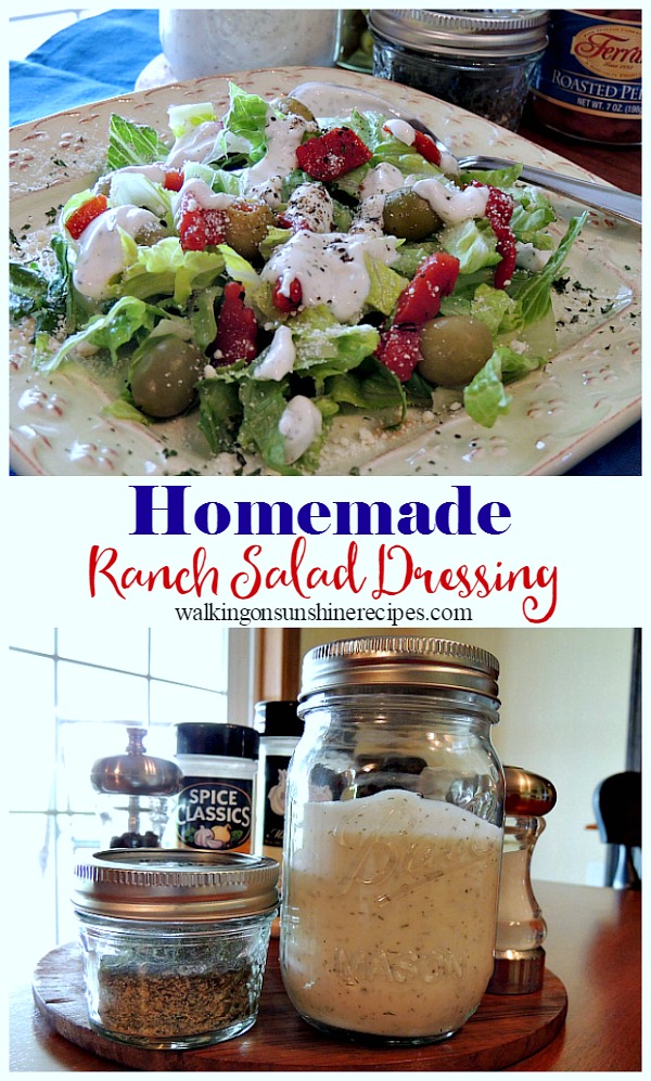 Recipe Easy Homemade Ranch Salad Dressing Walking On Sunshine Recipes