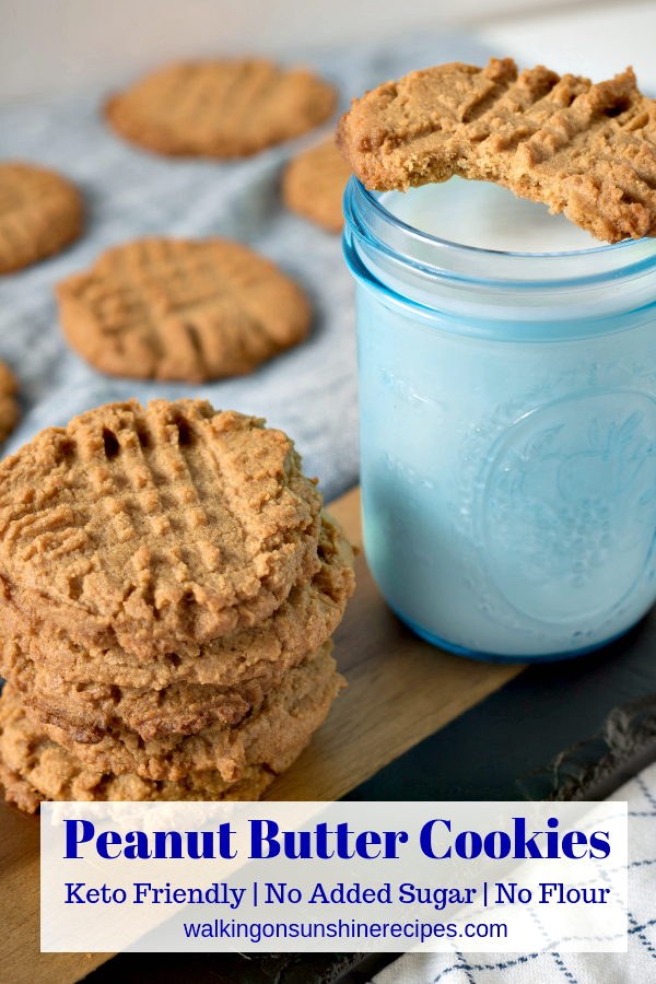 Peanut Butter Cookies made with No Added Sugar or Flour