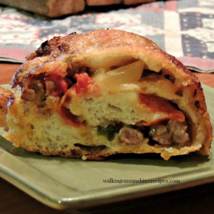 Sausage and Pepperoni Strombolli Roll