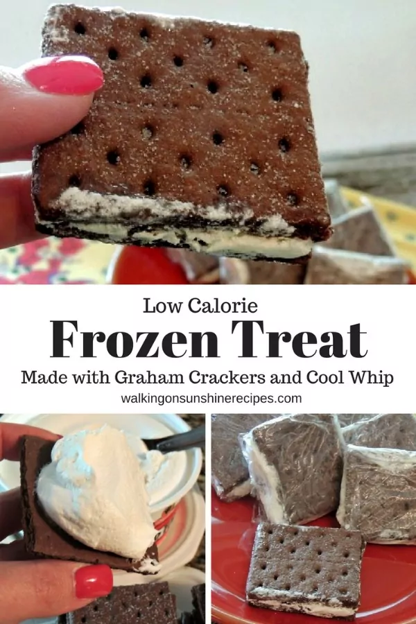 Frozen Treat Graham Cracker Sandwiches made with Cool Whip from Walking on Sunshine Recipes