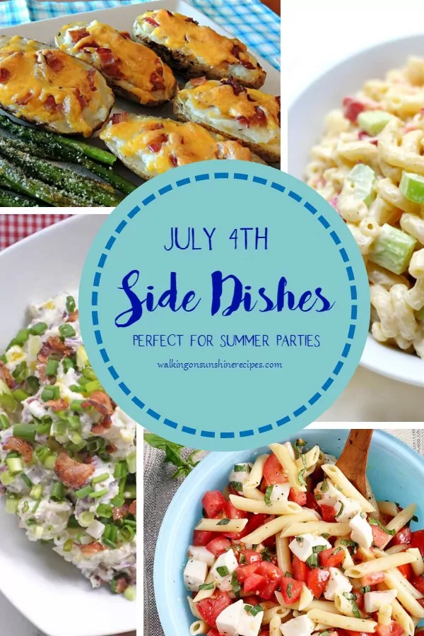 side dish menu ideas for July 4th parties. 