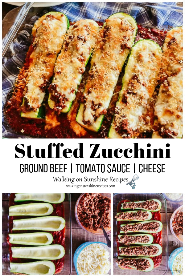 Stuffed Zucchini with Beef and Cheese | Walking on Sunshine