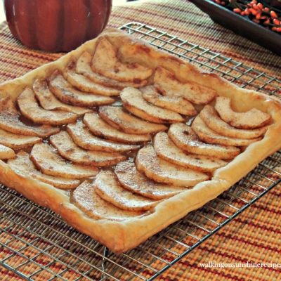 Apple Tart 4 on Baking Tray from Walking on Sunshine Recipes