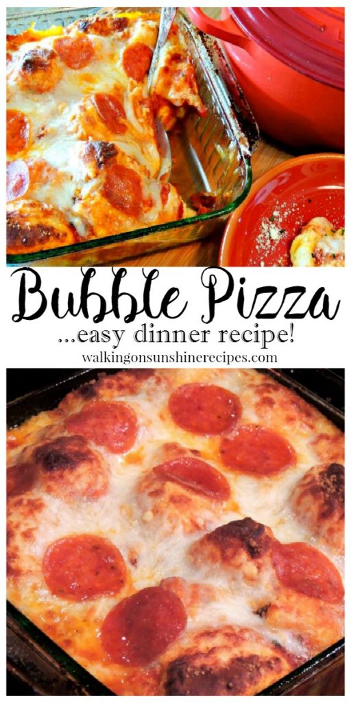 An easy and quick recipe for Bubble Pizza your whole family will love from Walking on Sunshine.