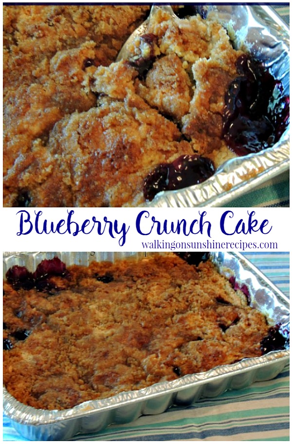 Blueberry Crunch Cake from Walking on Sunshine Recipes