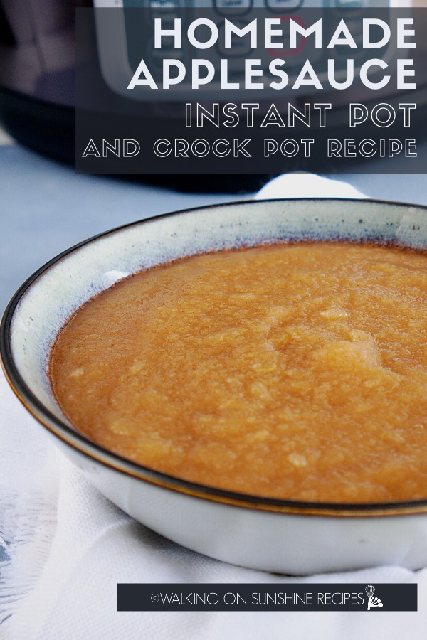 Homemade Applesauce Instant Pot and Crock Pot with logo