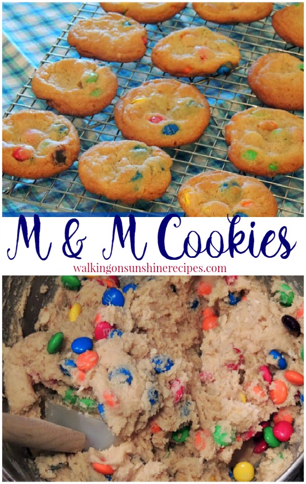M&M Cookies from Walking on Sunshine Recipes