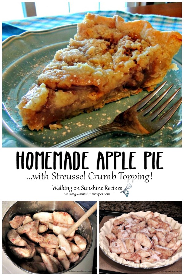 Apple Crumb Pie with crumb topping 