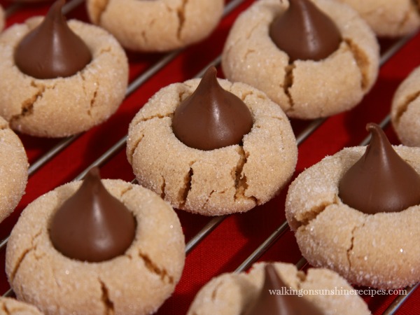Peanut Butter Blossom Cookies from Walking on Sunshine Recipes