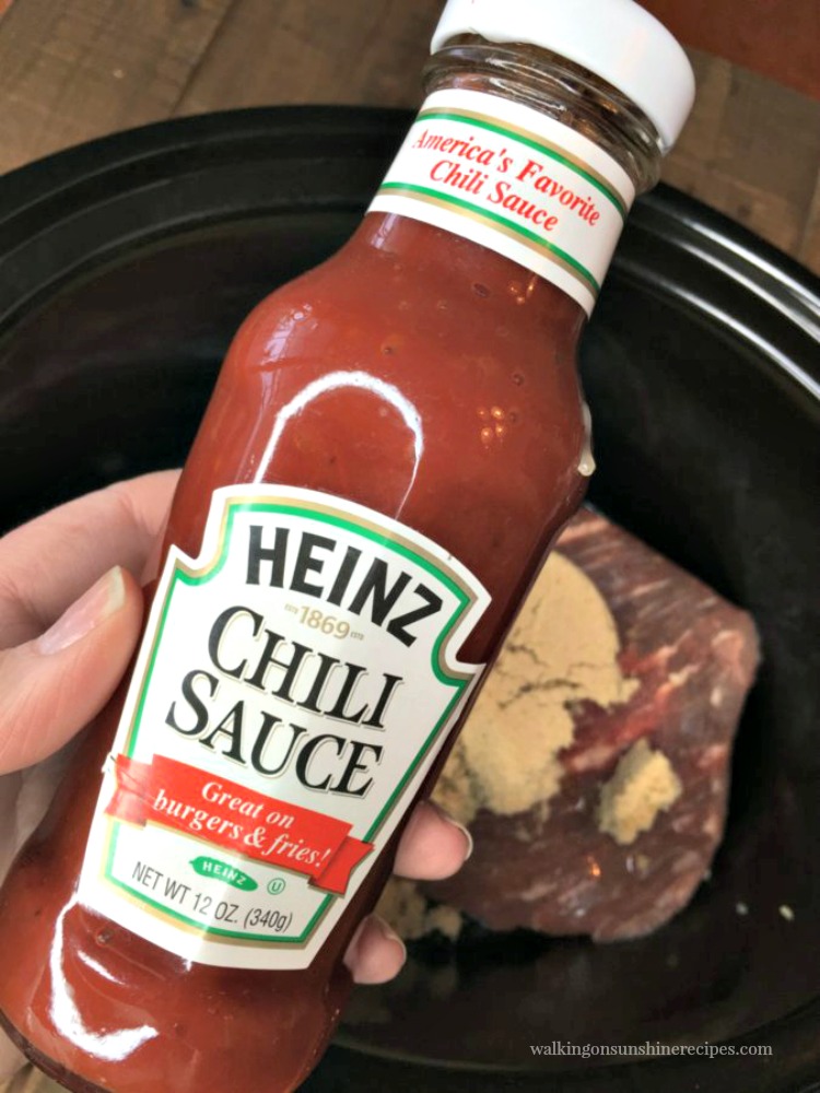 Heinz Chili Sauce for Crock Pot Brisket from Walking on Sunshine Recipes