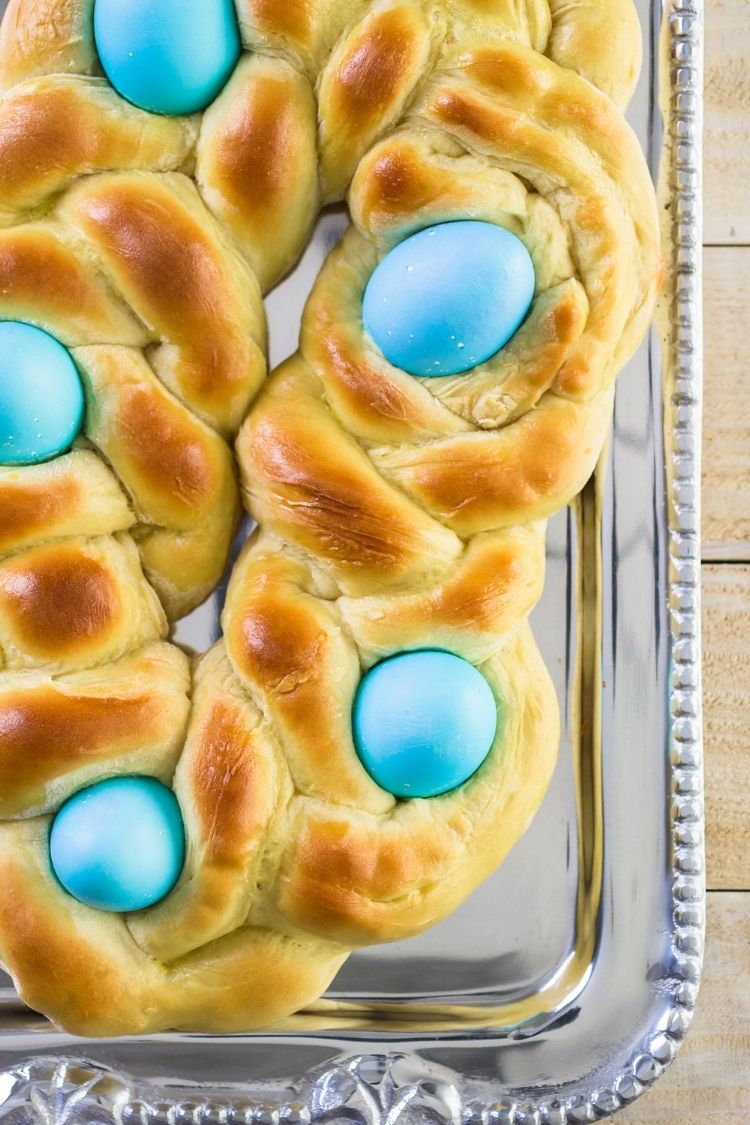 sweet braided Easter bread recipe.