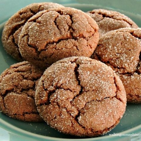 Chocolate Sugar Crinkle Cookies from a Cake Mix