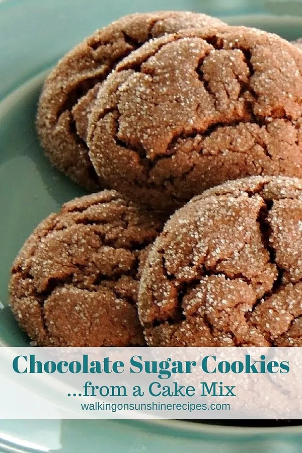 Chocolate Sugar Cookies from a Cake Mix from Walking on Sunshine Recipes