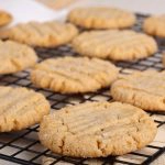 Peanut Butter Cookies cooling on rack