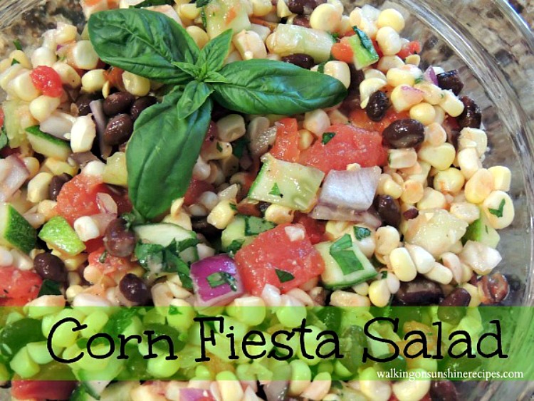 Corn Fiesta Salad is perfect for summer BBQ's and picnics with family and friends.