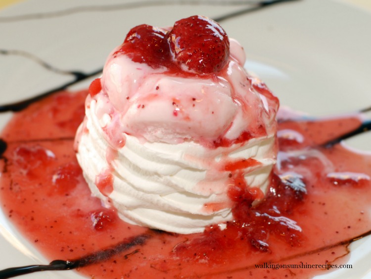 Vanilla Ice Cream with Homemade Strawberry Sauce from Walking on Sunshine Recipes