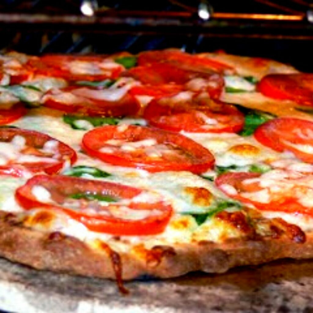 Tuscan Roma Pizza with Homemade Garlic Sauce Walking on Sunshine