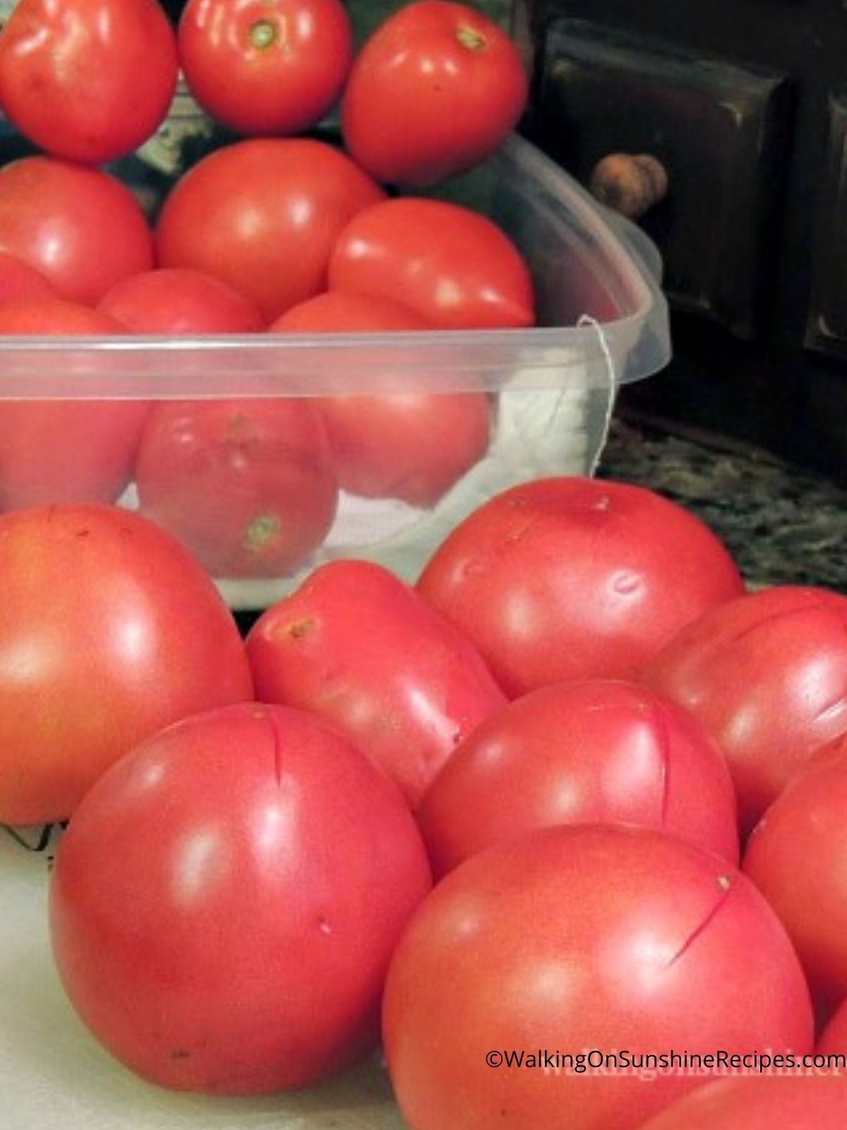 peel tomatoes. 
