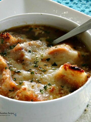 Easy French Onion Soup with Homemade Croutons