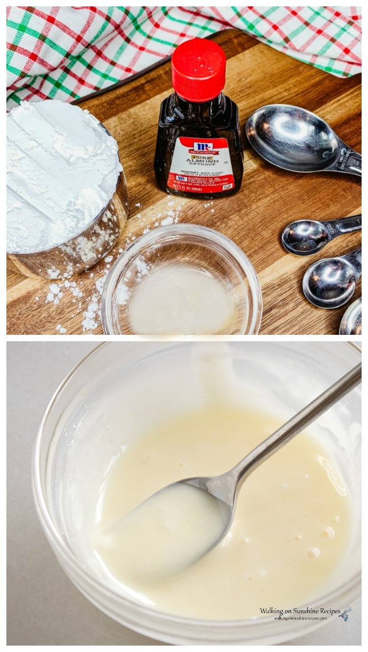 Cherry Pie Bubble Up Dessert - An easy recipe to make for brunch or dessert that uses refrigerated biscuits and canned fruit pie filling from Walking on Sunshine Recipes. #bubbleupdessert #pillsbury #cherrypiefilling #cannedfruit #biscuits Powdered sugar glaze for Cherry Pie Bubble Up Dessert