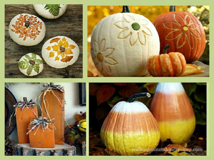 Pumpkin Decorating Ideas from Walking on Sunshine Recipes. 