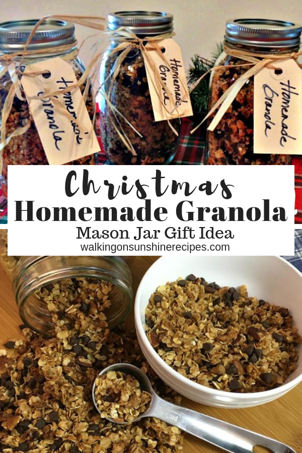 Homemade Granola Christmas Gift in Jar Walking on Sunshine Recipes