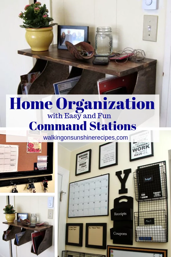 Command Stations and how to create easy home organization to keep your home clutter free.