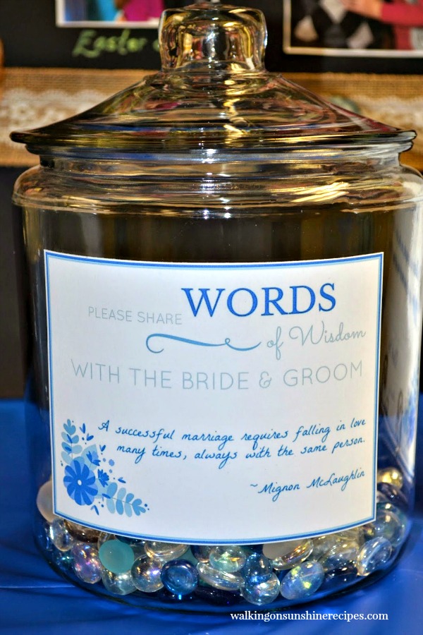 Words Of Wisdom Bridal Shower Words Of Wisdom Gold Bridal Shower