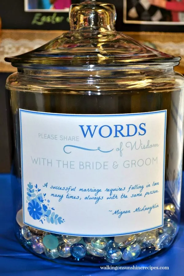 Bridal Shower Memory Jar