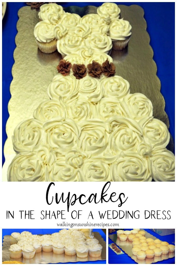 Bridal Shower Cupcakes in the Shape of a Wedding Dress 