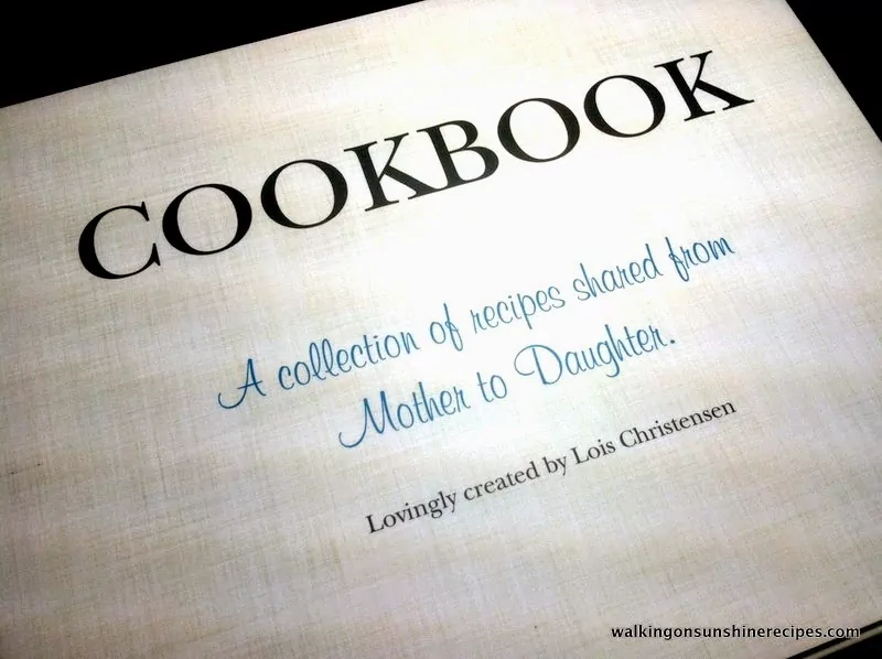 Shutterfly recipe book