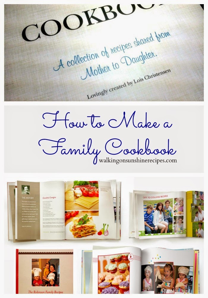Make your own family cookbook is an easy gift to give to any bride in the family from Walking on Sunshine Recipes. 