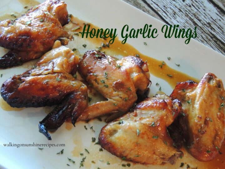 Honey Garlic Wings Walking On Sunshine Recipes