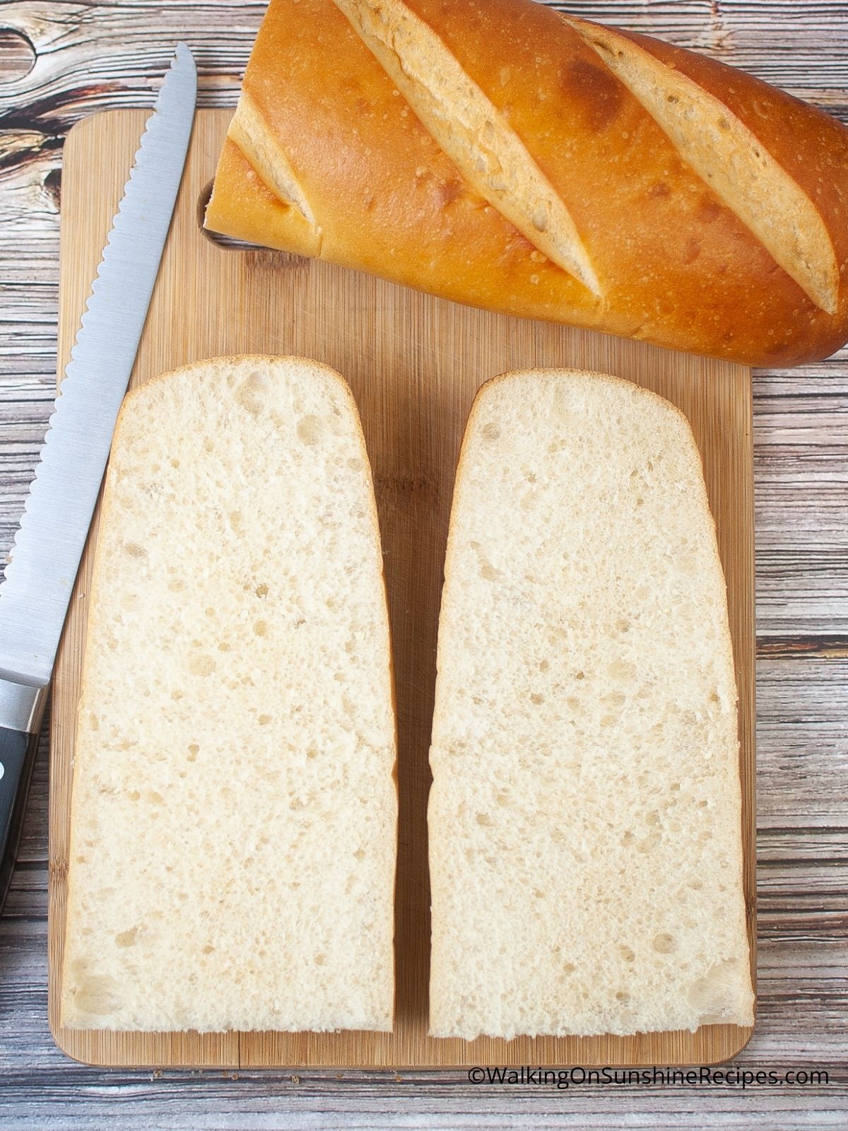 French Bread sliced.